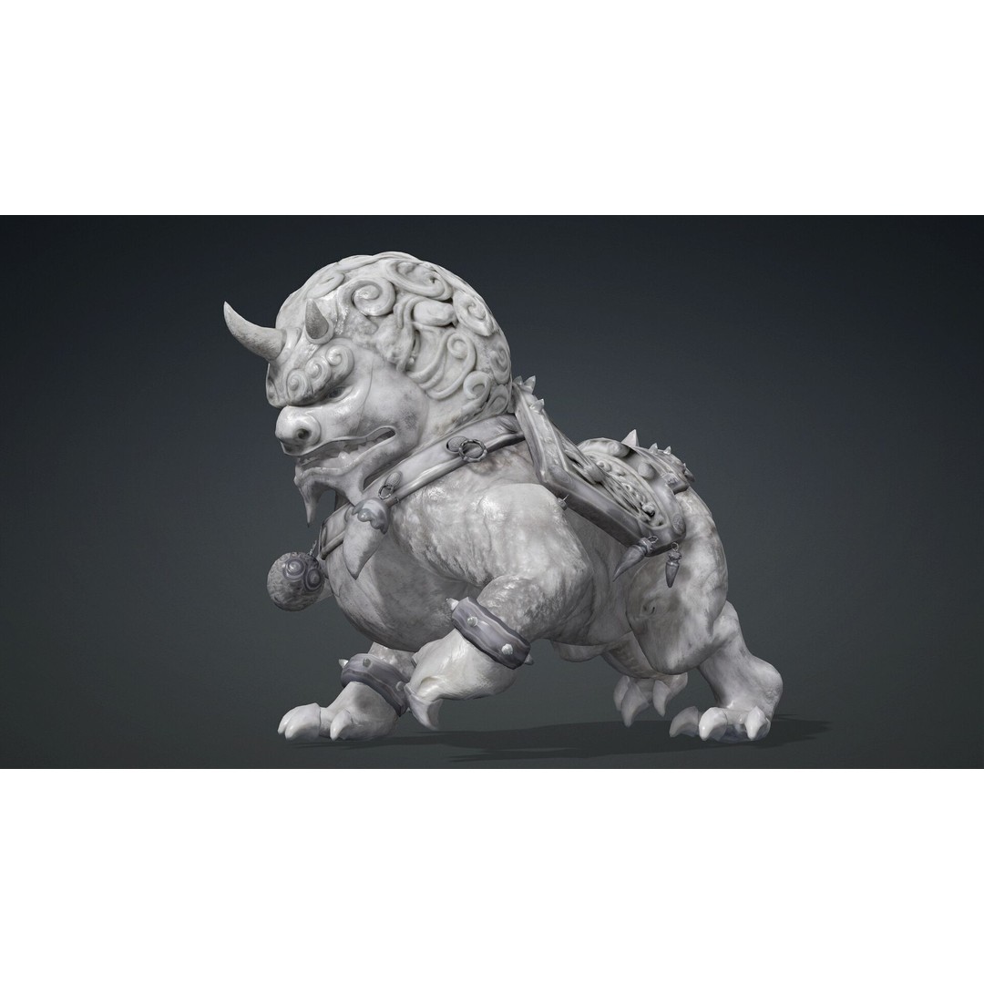 Lion Chinese 3D Model – Rigged Animated Character, FBX, PBR Textures - View 17