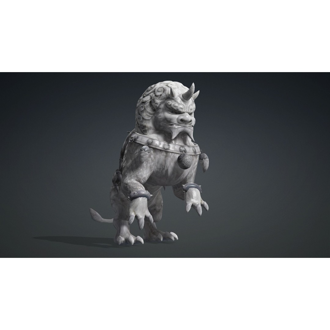 Lion Chinese 3D Model – Rigged Animated Character, FBX, PBR Textures - View 5