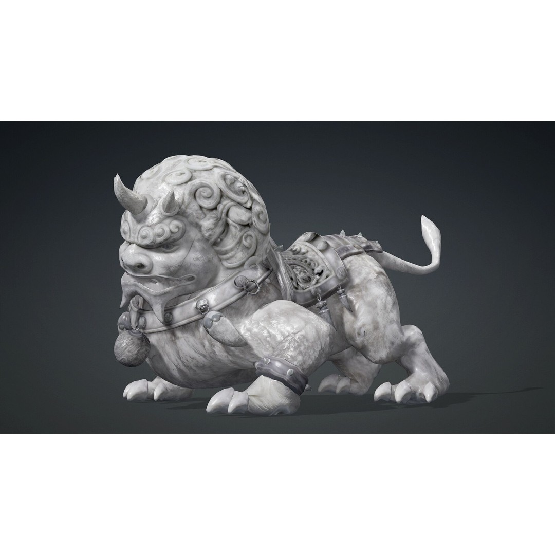 Lion Chinese 3D Model – Rigged Animated Character, FBX, PBR Textures - View 6