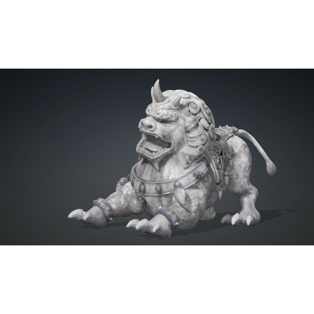 Lion Chinese 3D Model – Rigged Animated Character, FBX, PBR Textures - View 7