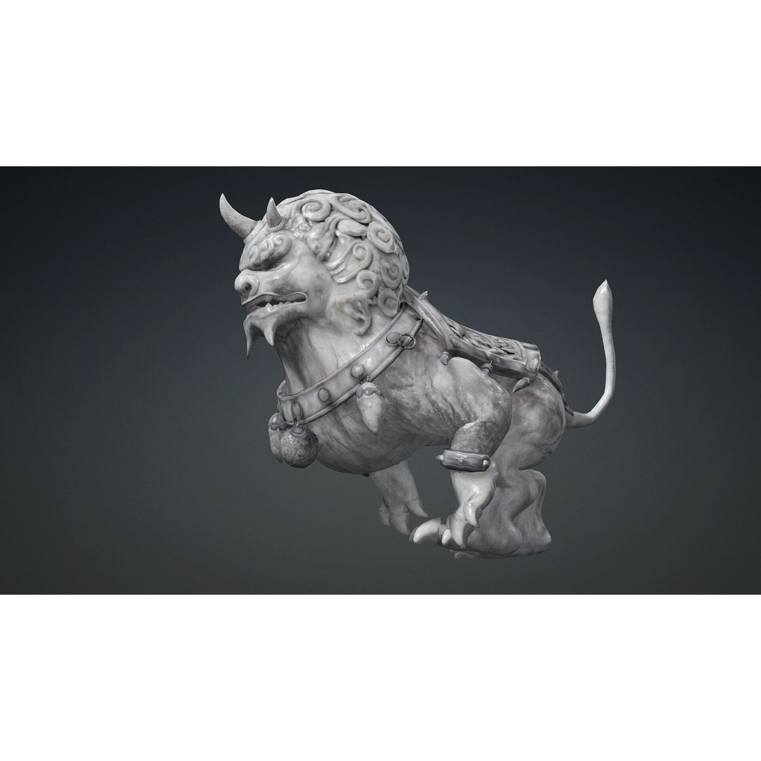 Lion Chinese 3D Model – Rigged Animated Character, FBX, PBR Textures - View 8