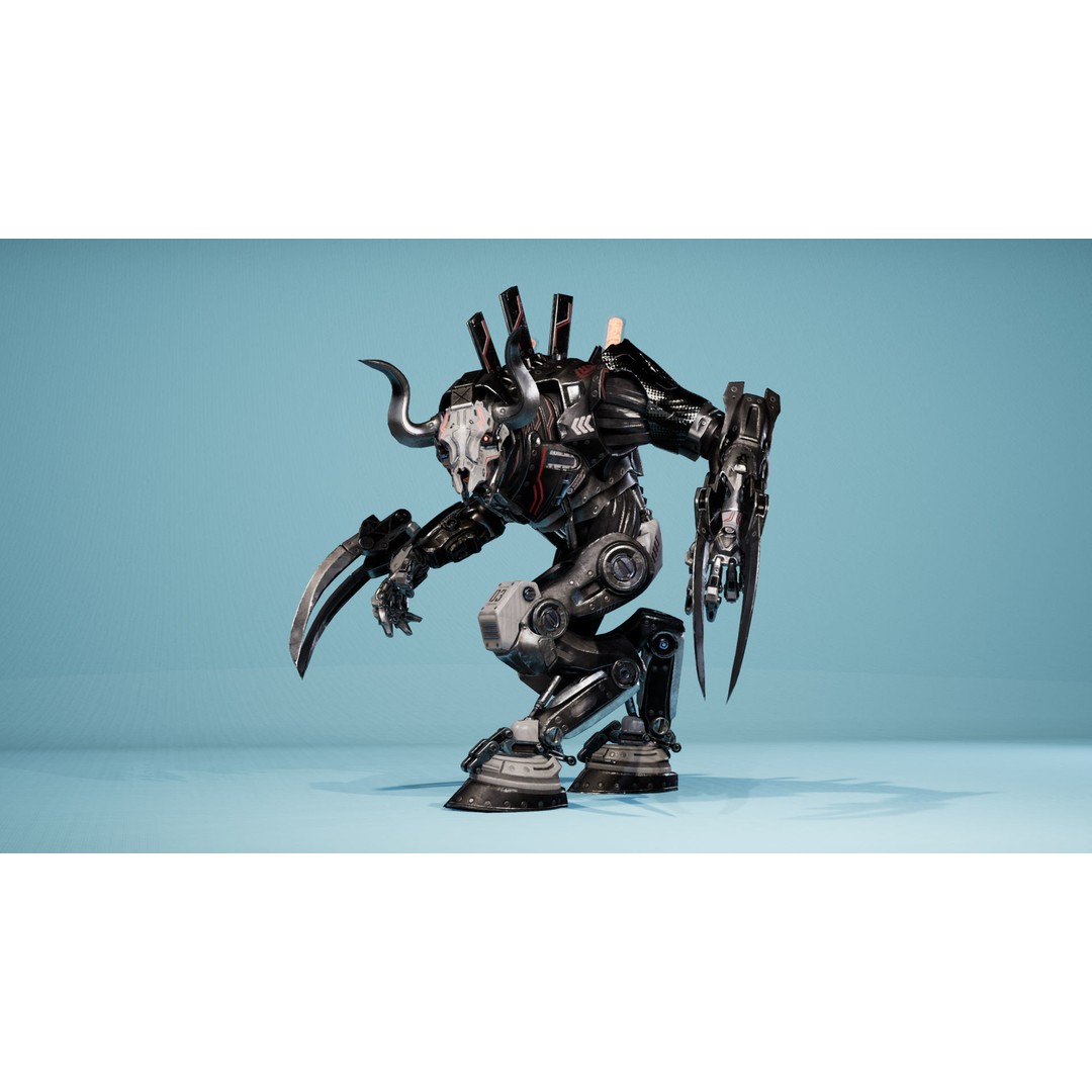 Sci-Fi Beast 3D Model – Low Poly Character with Animations, FBX - View 12
