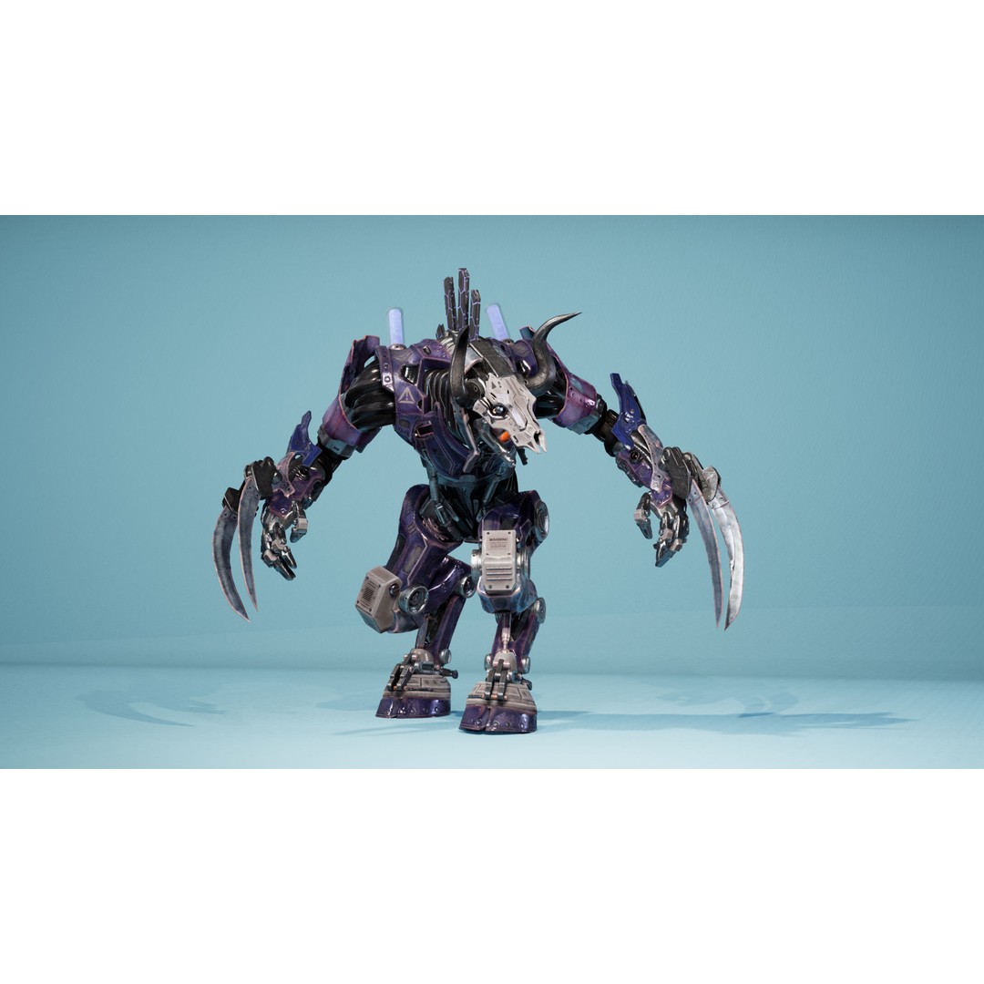 Sci-Fi Beast 3D Model – Low Poly Character with Animations, FBX - View 14