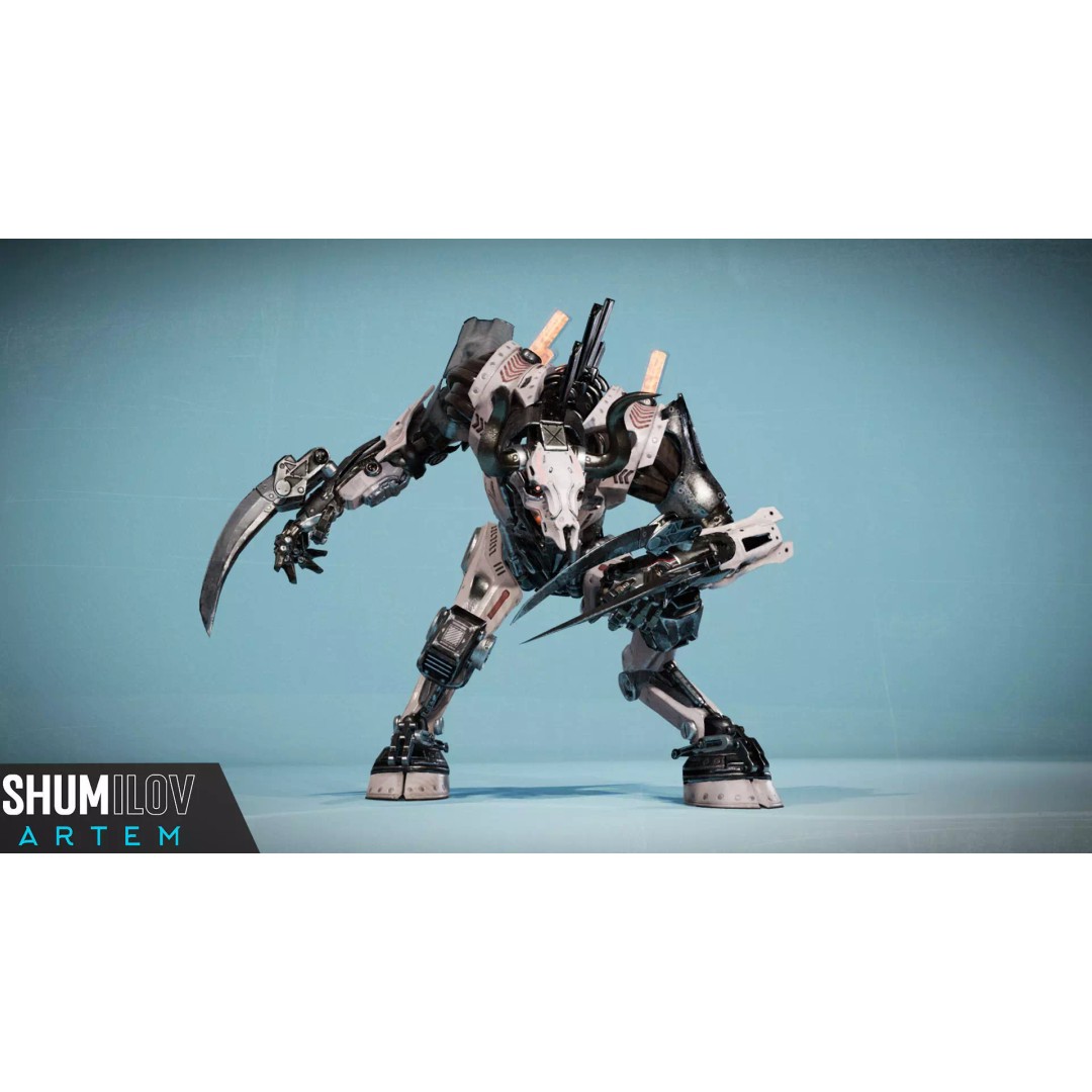Sci-Fi Beast 3D Model – Low Poly Character with Animations, FBX - View 2