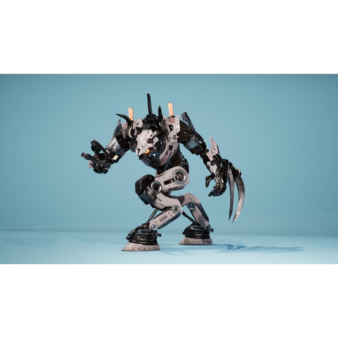 Sci-Fi Beast 3D Model – Low Poly Character with Animations, FBX - View 4