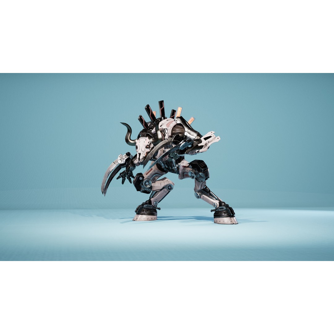 Sci-Fi Beast 3D Model – Low Poly Character with Animations, FBX - View 5