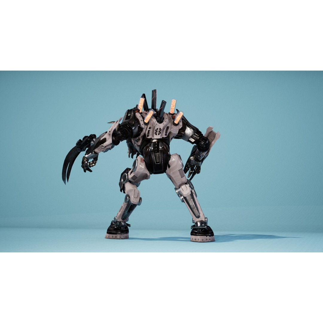 Sci-Fi Beast 3D Model – Low Poly Character with Animations, FBX - View 8