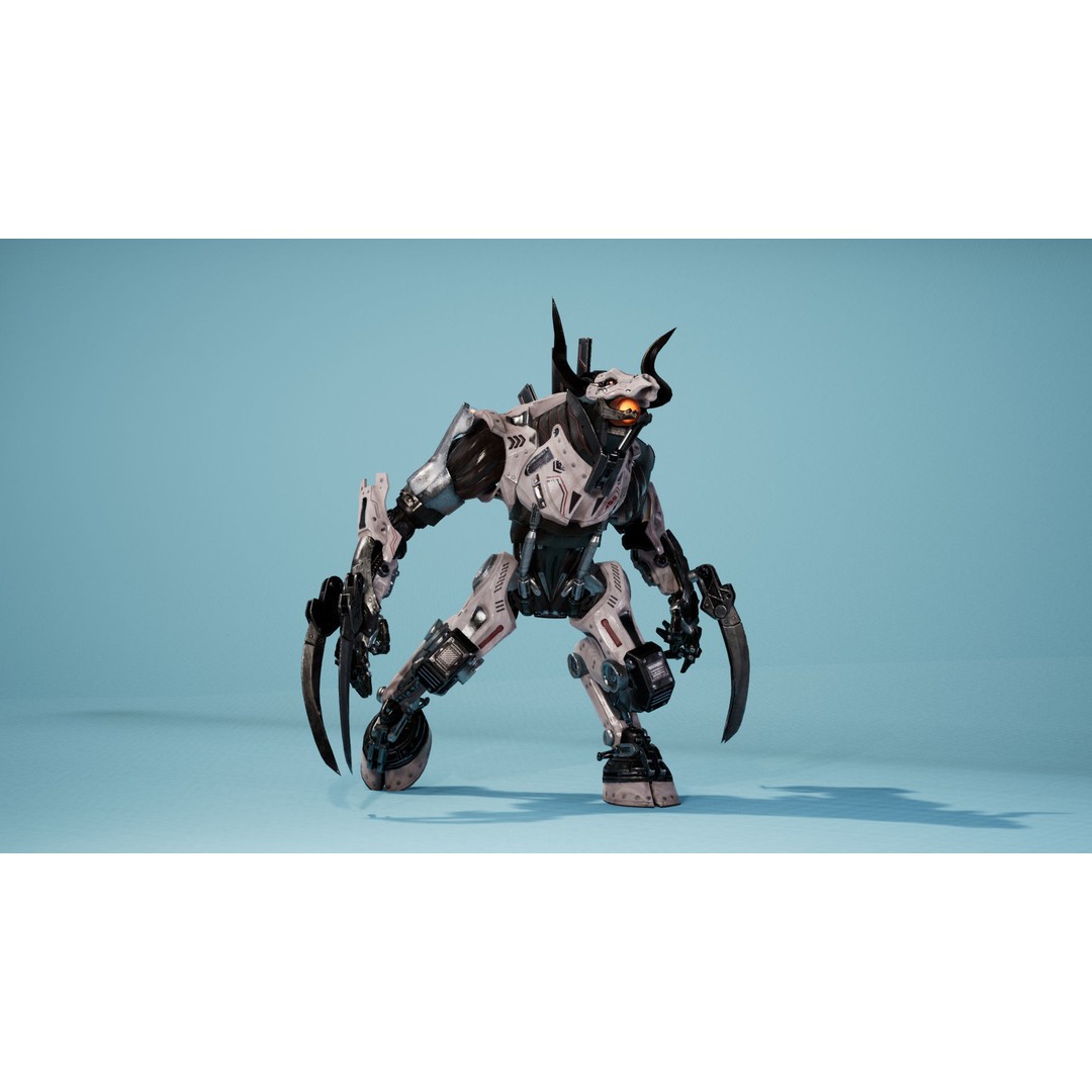 Sci-Fi Beast 3D Model – Low Poly Character with Animations, FBX - View 9