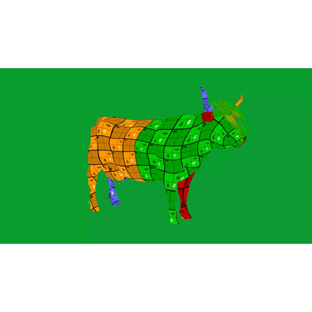 Highland Cattle 3D Model – Low Poly Game Ready Rigged Animal - View 41