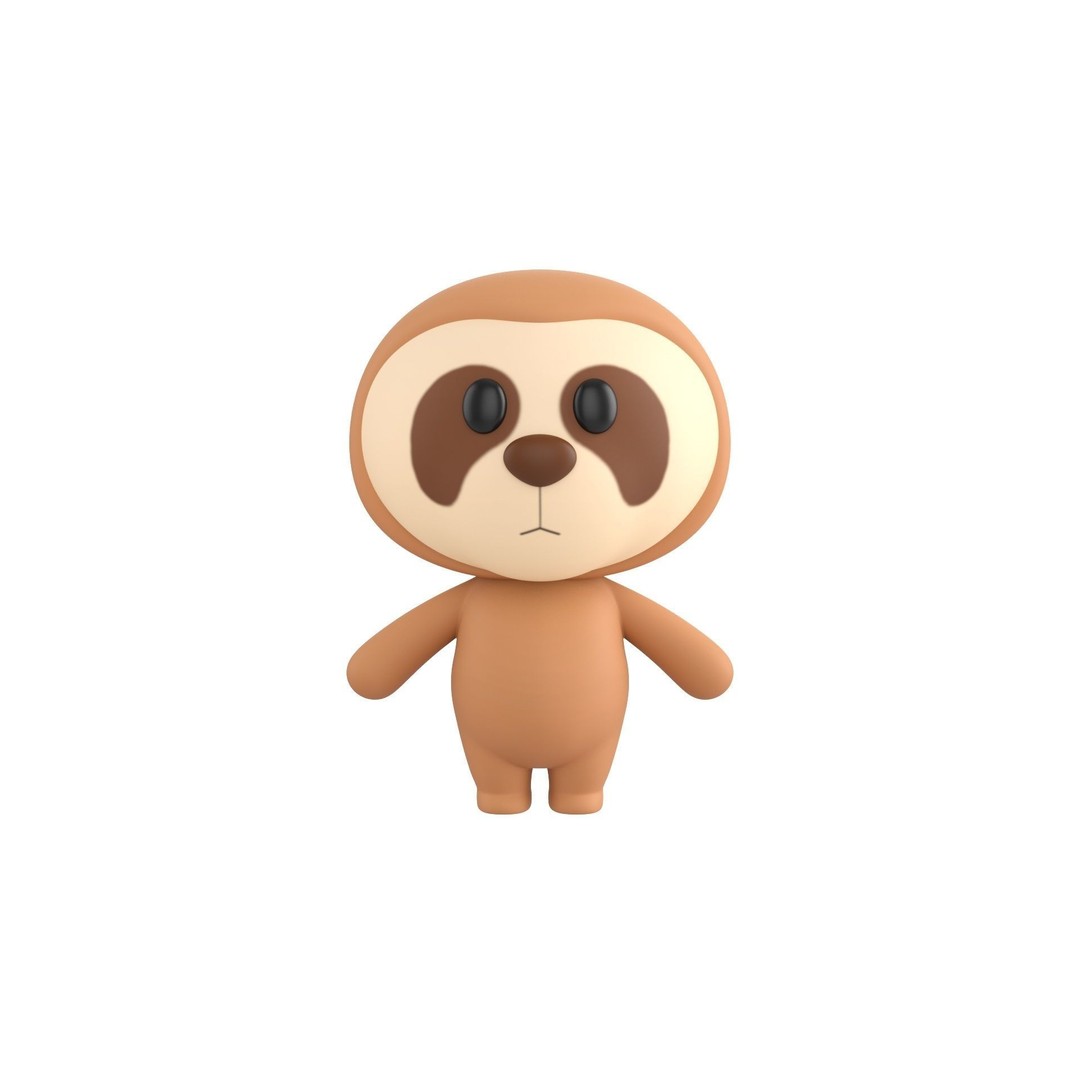Cartoon Animal Character Pack 3D Model – 28 Cute Mammals, FBX - View 11
