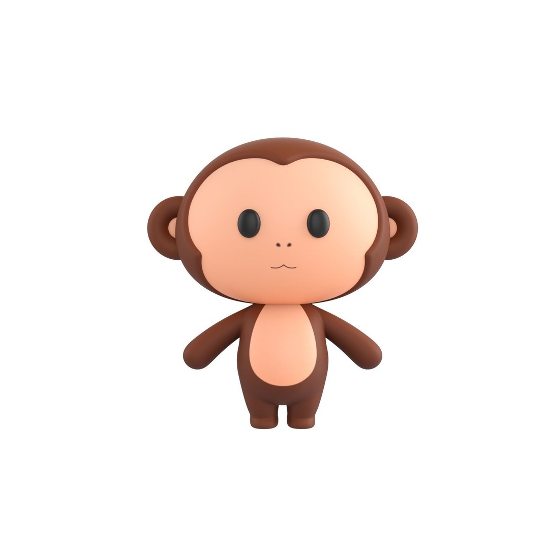 Cartoon Animal Character Pack 3D Model – 28 Cute Mammals, FBX - View 12