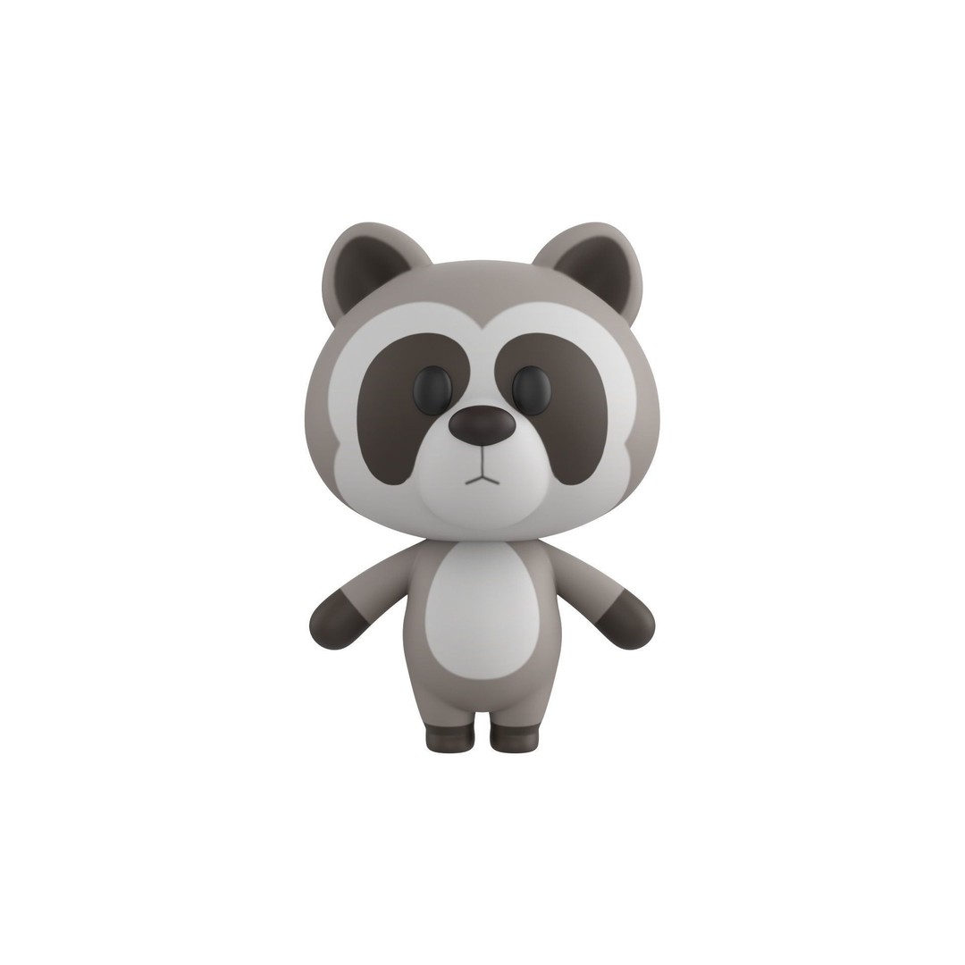 Cartoon Animal Character Pack 3D Model – 28 Cute Mammals, FBX - View 14