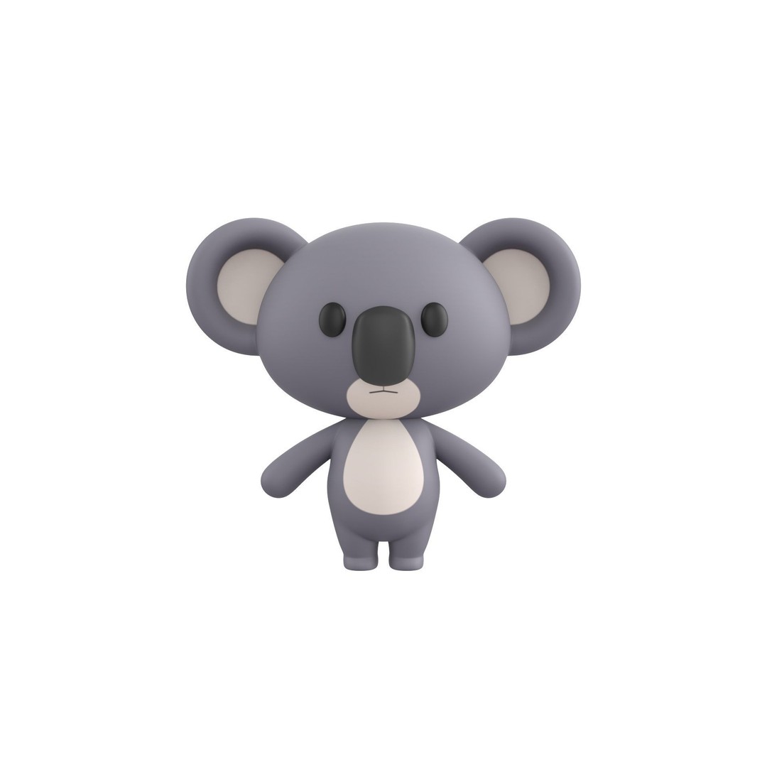 Cartoon Animal Character Pack 3D Model – 28 Cute Mammals, FBX - View 16