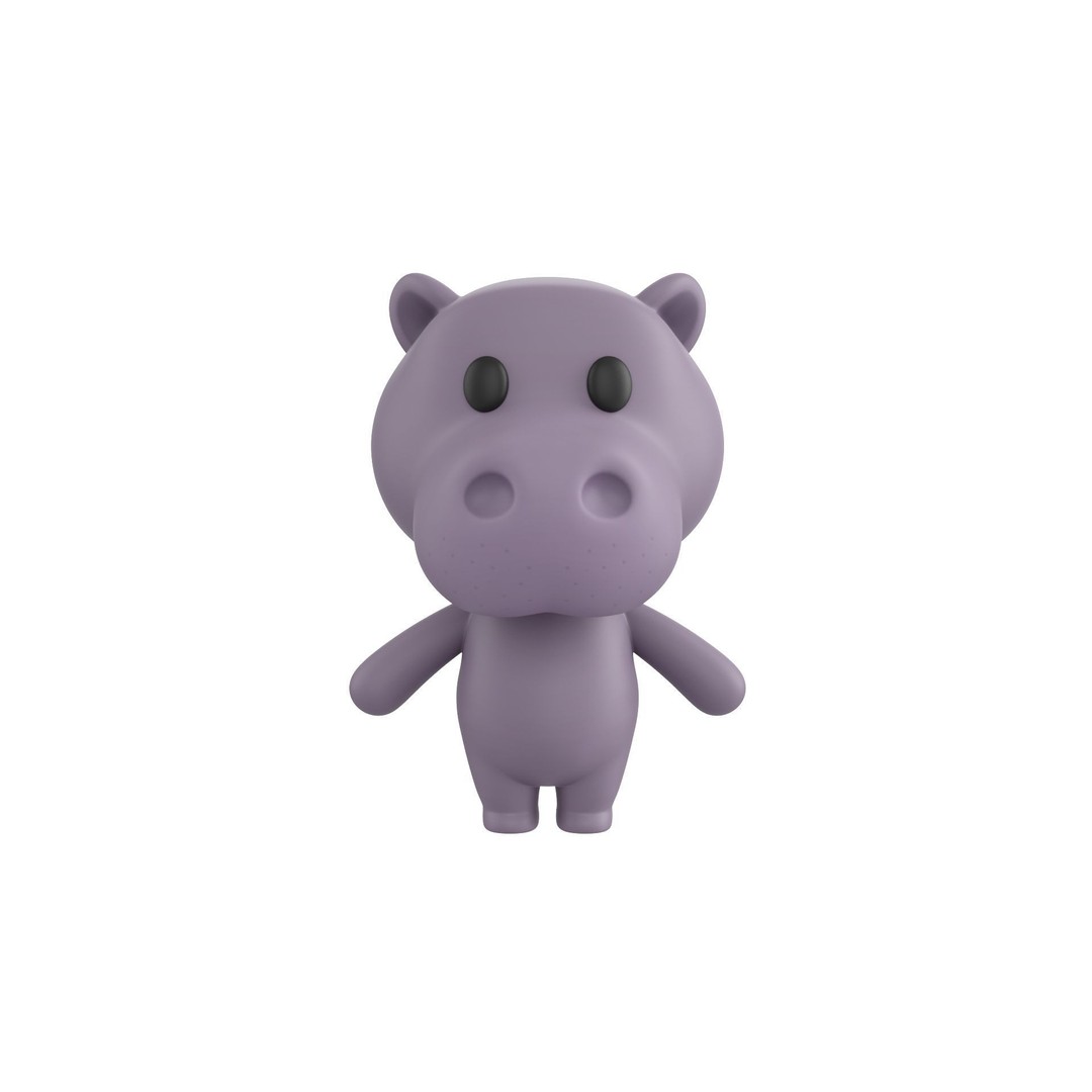 Cartoon Animal Character Pack 3D Model – 28 Cute Mammals, FBX - View 18