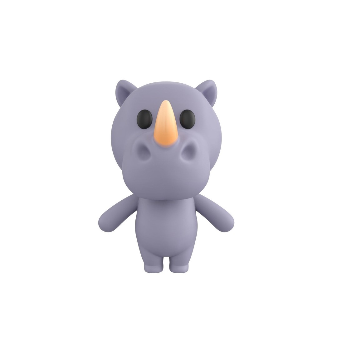 Cartoon Animal Character Pack 3D Model – 28 Cute Mammals, FBX - View 19