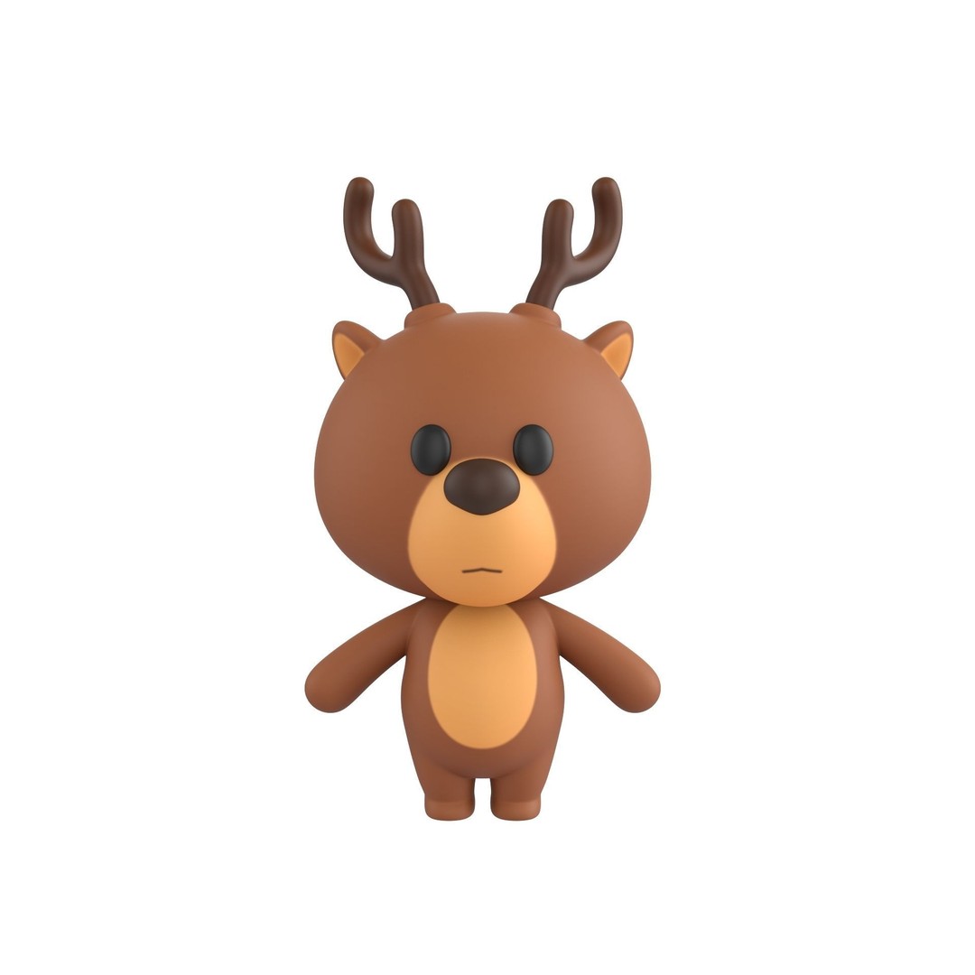 Cartoon Animal Character Pack 3D Model – 28 Cute Mammals, FBX - View 20