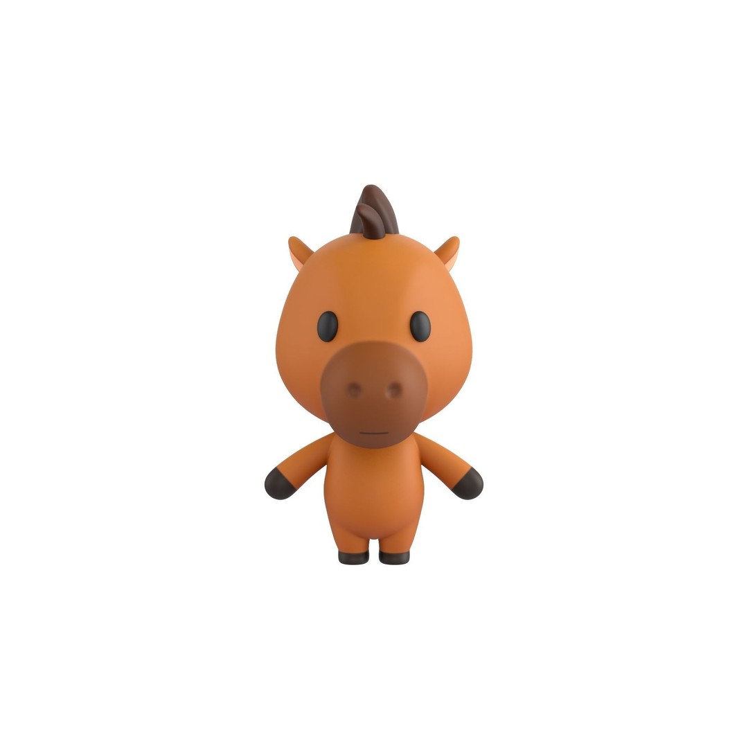 Cartoon Animal Character Pack 3D Model – 28 Cute Mammals, FBX - View 22