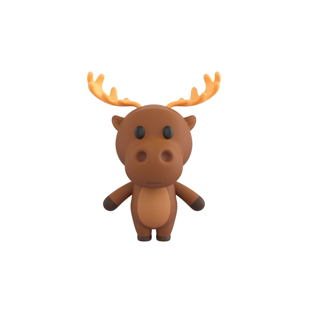 Cartoon Animal Character Pack 3D Model – 28 Cute Mammals, FBX - View 23