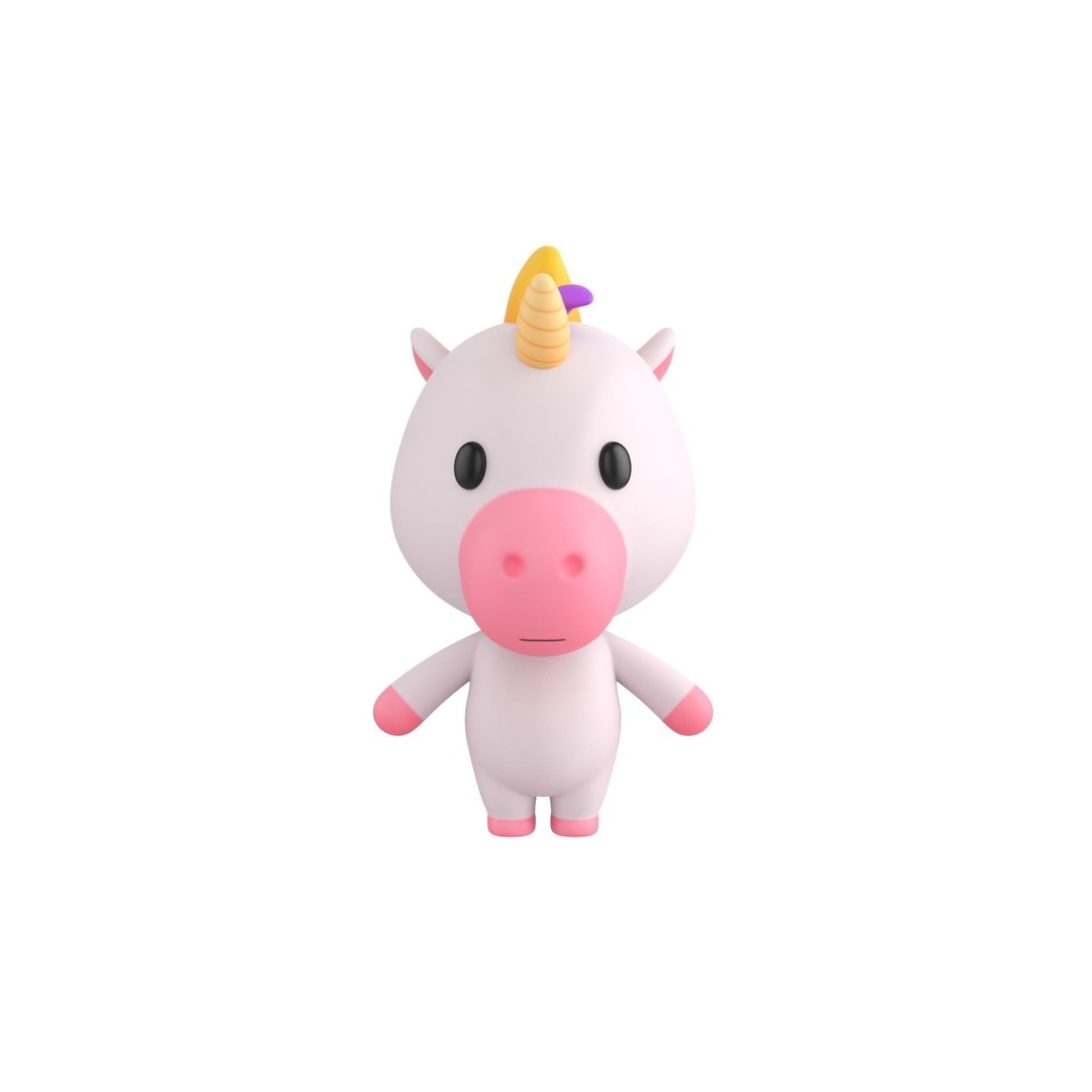 Cartoon Animal Character Pack 3D Model – 28 Cute Mammals, FBX - View 24