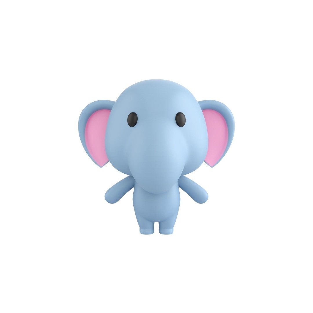 Cartoon Animal Character Pack 3D Model – 28 Cute Mammals, FBX - View 25