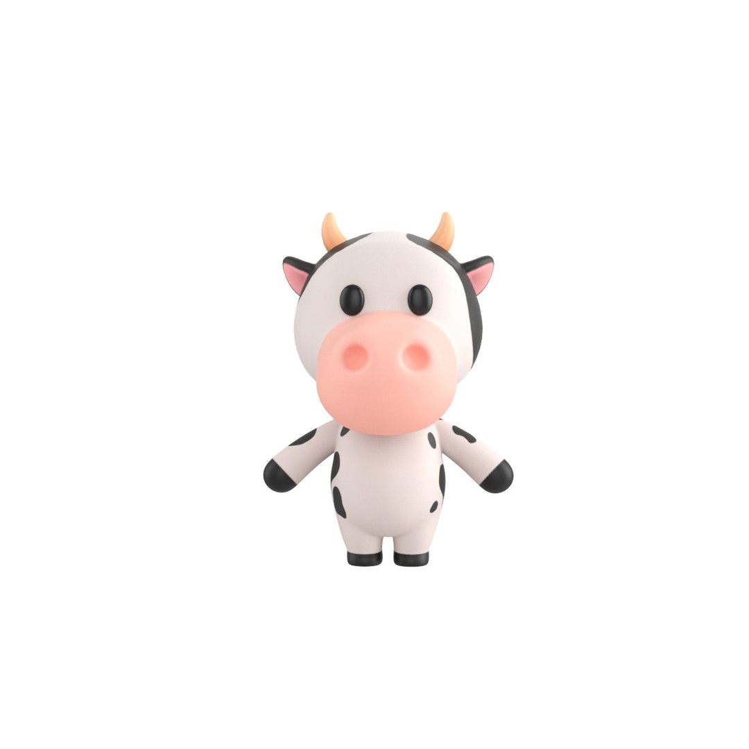 Cartoon Animal Character Pack 3D Model – 28 Cute Mammals, FBX - View 27