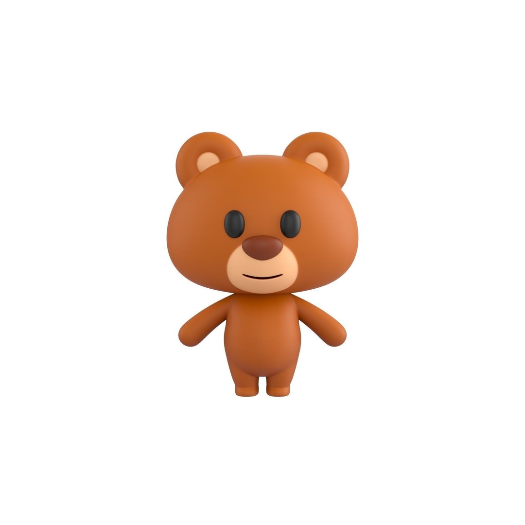 Cartoon Animal Character Pack 3D Model – 28 Cute Mammals, FBX - View 3