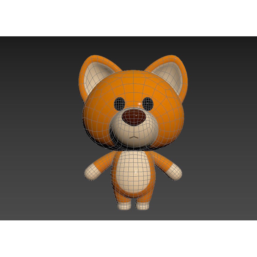 Cartoon Animal Character Pack 3D Model – 28 Cute Mammals, FBX - View 33