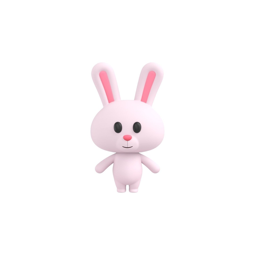 Cartoon Animal Character Pack 3D Model – 28 Cute Mammals, FBX - View 4