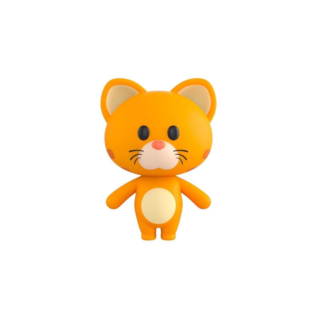 Cartoon Animal Character Pack 3D Model – 28 Cute Mammals, FBX - View 5