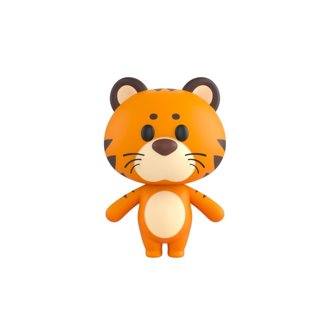 Cartoon Animal Character Pack 3D Model – 28 Cute Mammals, FBX - View 7
