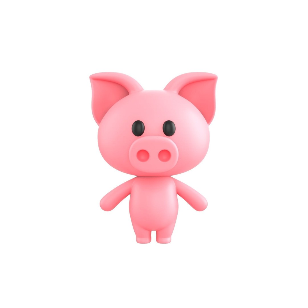 Cartoon Animal Character Pack 3D Model – 28 Cute Mammals, FBX - View 9