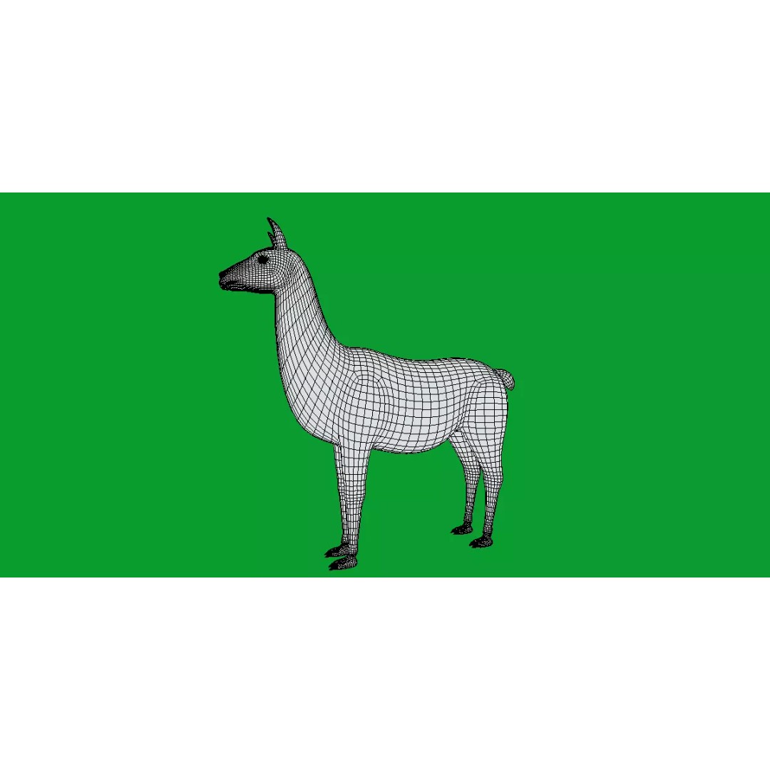 Guanaco Llama 3D Model – Low Poly Game Ready Asset, FBX, PBR - View 11