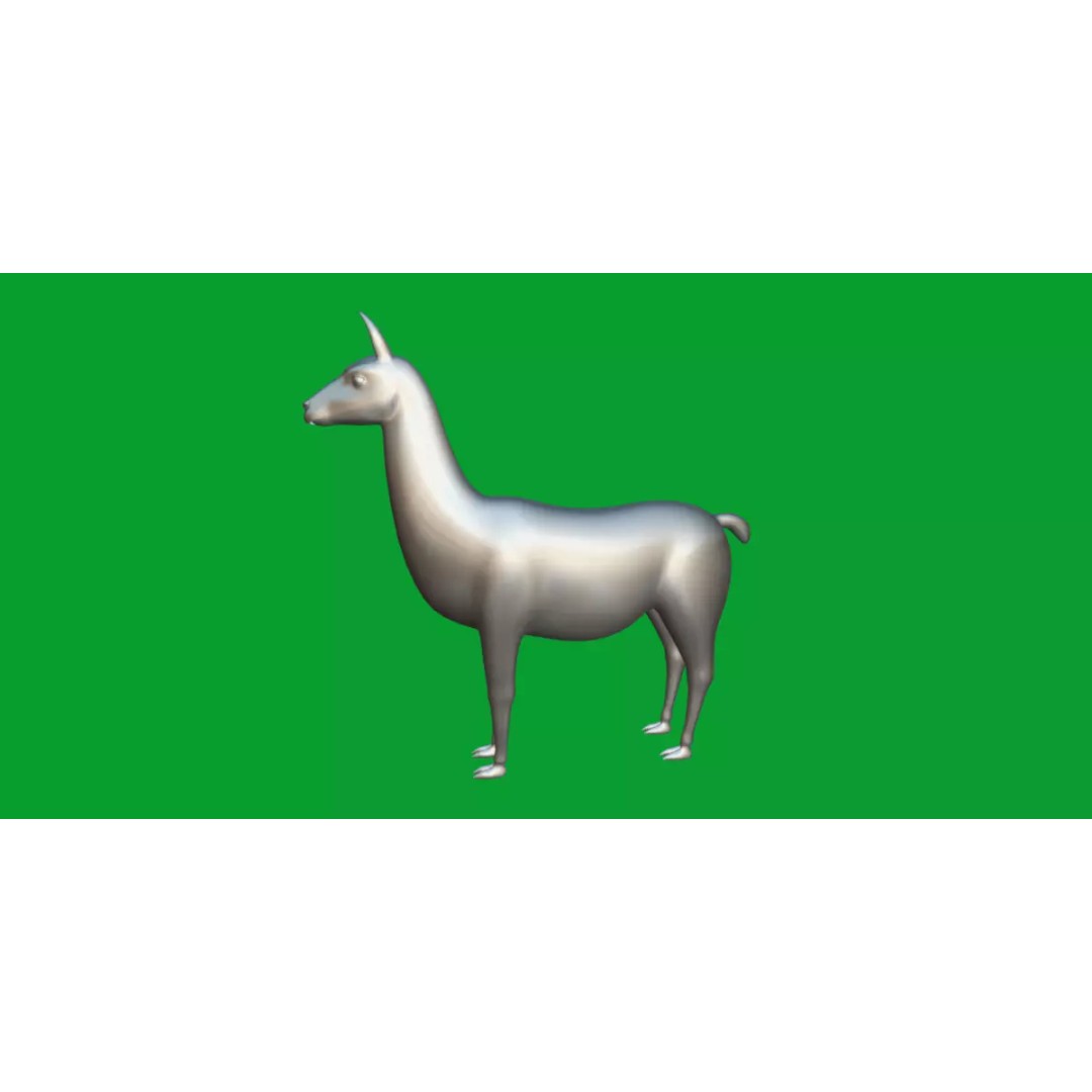 Guanaco Llama 3D Model – Low Poly Game Ready Asset, FBX, PBR - View 6