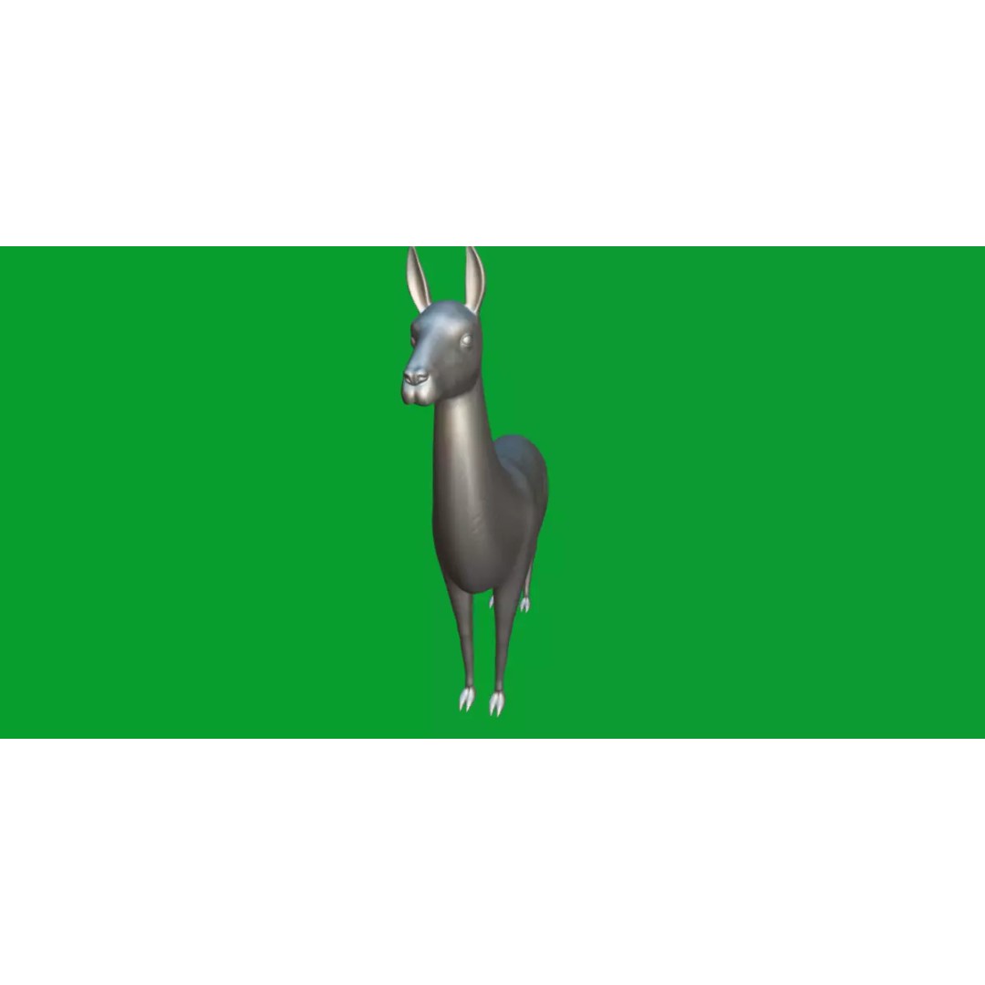Guanaco Llama 3D Model – Low Poly Game Ready Asset, FBX, PBR - View 7
