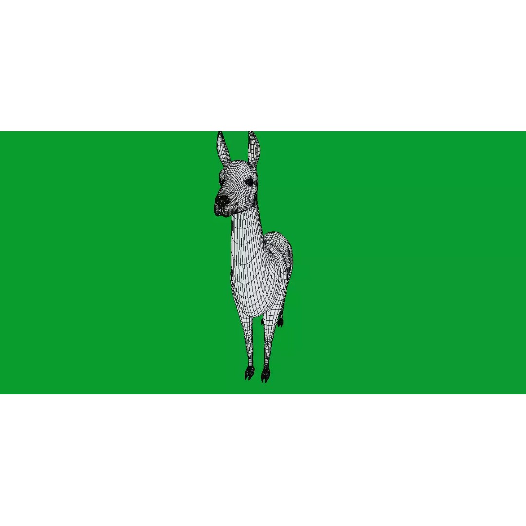 Guanaco Llama 3D Model – Low Poly Game Ready Asset, FBX, PBR - View 8