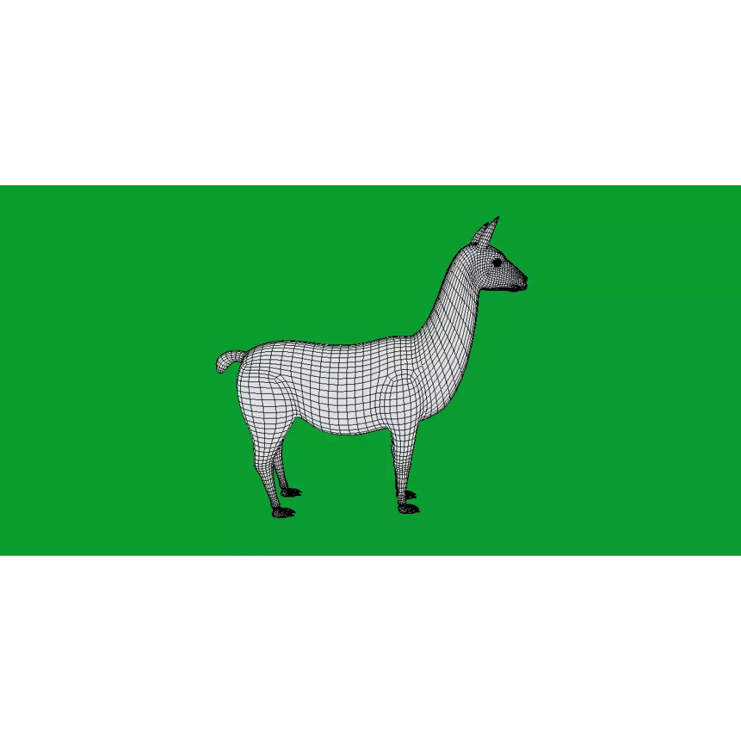 Guanaco Llama 3D Model – Low Poly Game Ready Asset, FBX, PBR - View 9