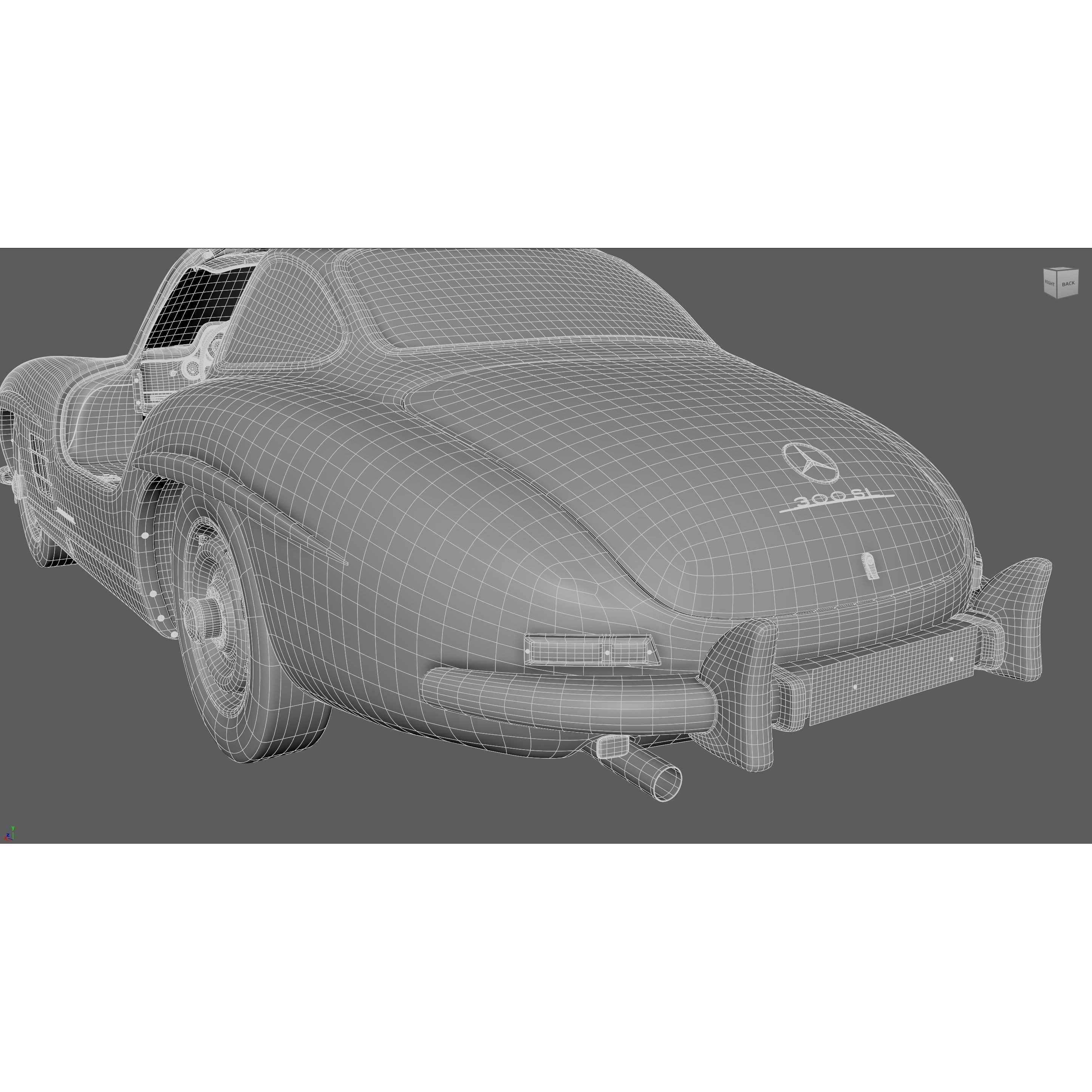 Mercedes Benz 300 SL Gullwing - Game-Ready 3D Model - View 12