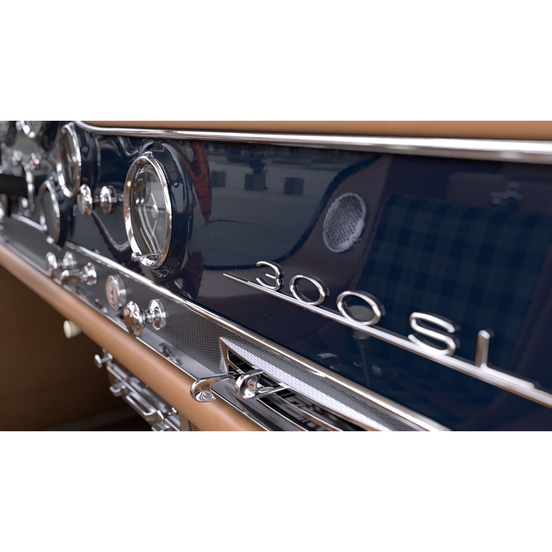 Mercedes Benz 300 SL Gullwing - Game-Ready 3D Model - View 5