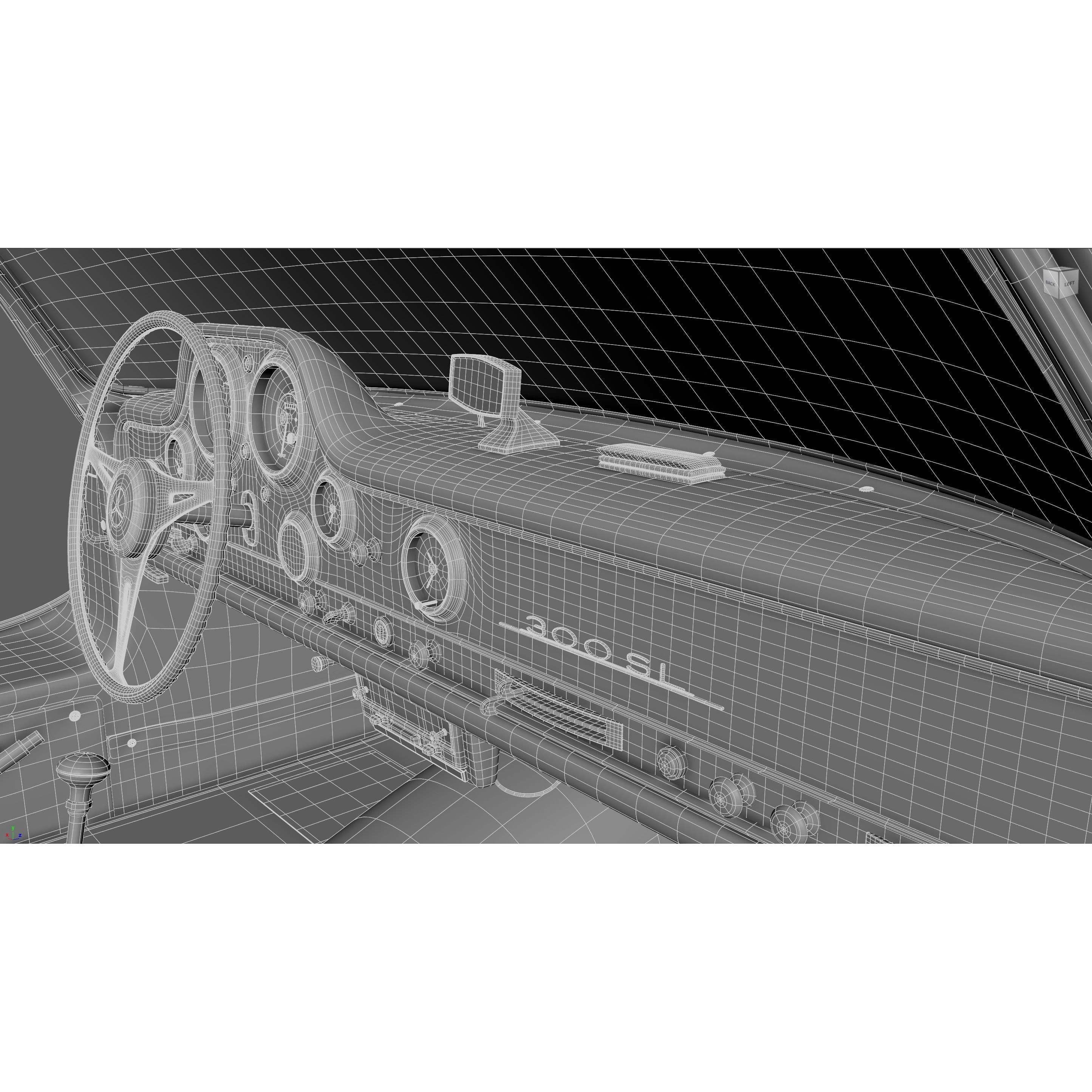 Mercedes Benz 300 SL Gullwing - Game-Ready 3D Model - View 9