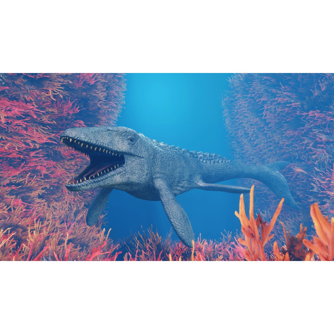 Mosasaurus 3D Model – Low Poly Rigged Sea Dinosaur, FBX - View 2