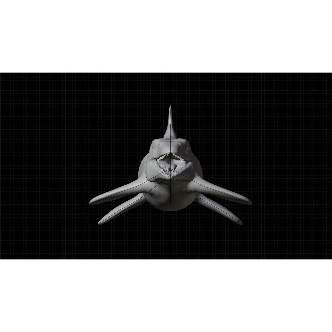 Mosasaurus 3D Model – Low Poly Rigged Sea Dinosaur, FBX - View 22