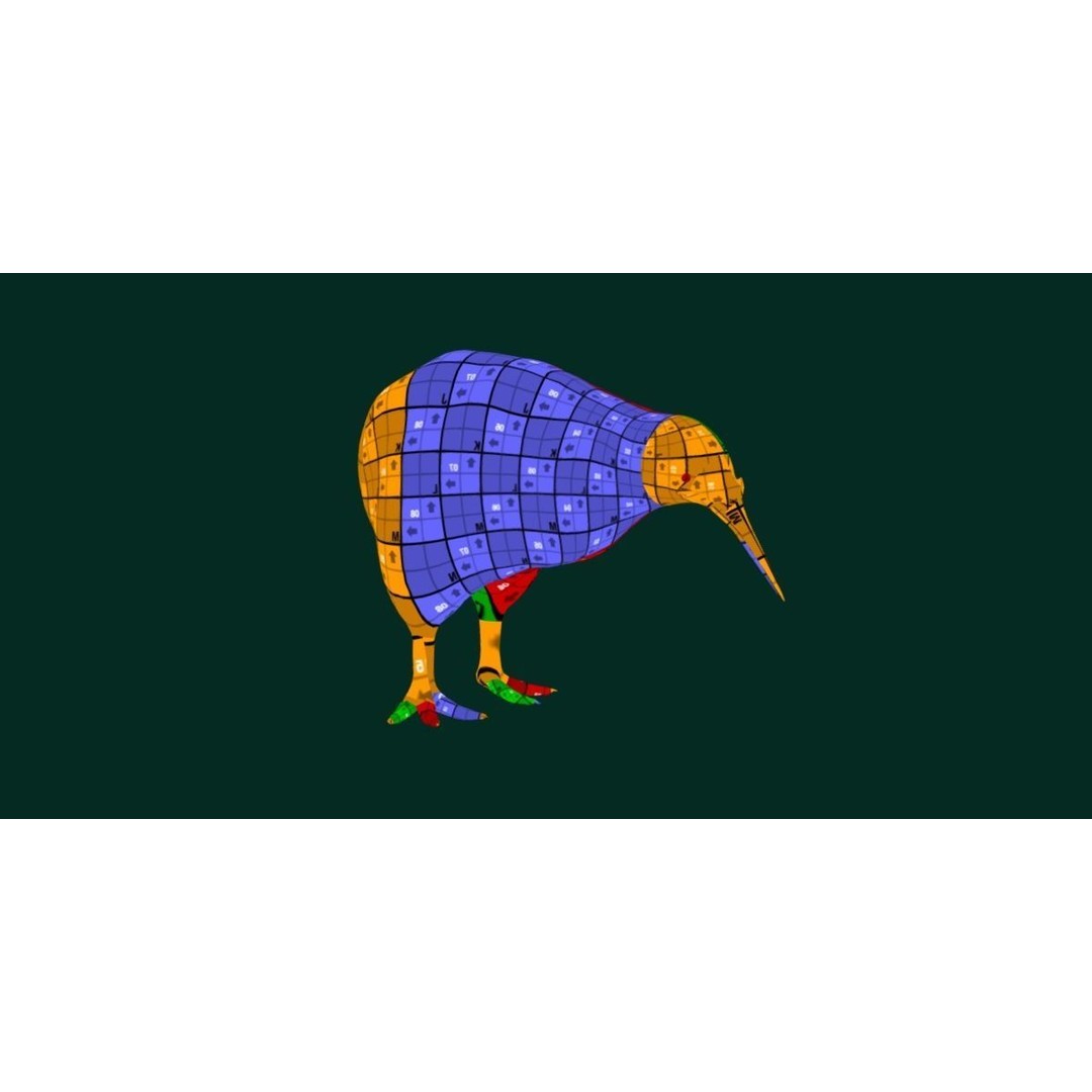 Kiwi 3D Model – Low Poly Game Ready Bird with Animations - View 11