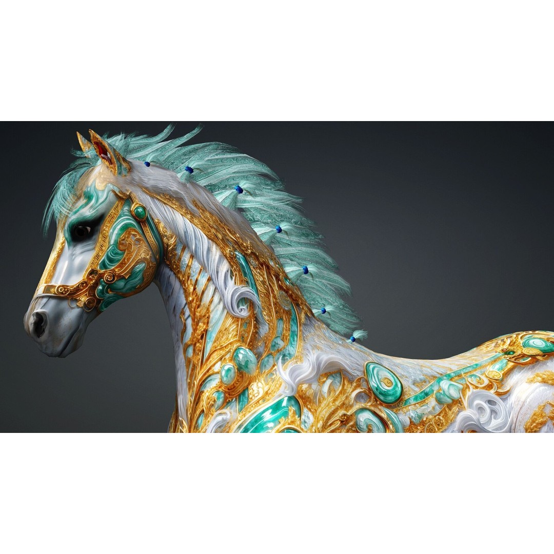 Horse 3D Model – Rigged PBR Animal Asset for Animation - View 15