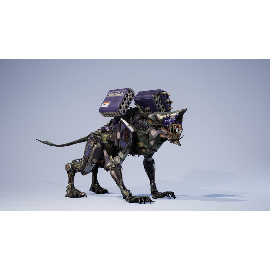 SciFi Beast Ghoul 3D Model – Low Poly Animated Character, FBX - View 12
