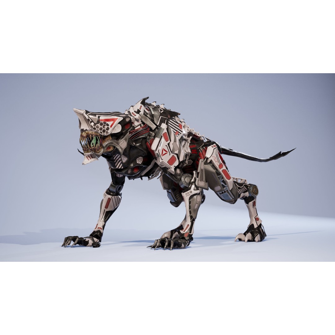 SciFi Beast Ghoul 3D Model – Low Poly Animated Character, FBX - View 14