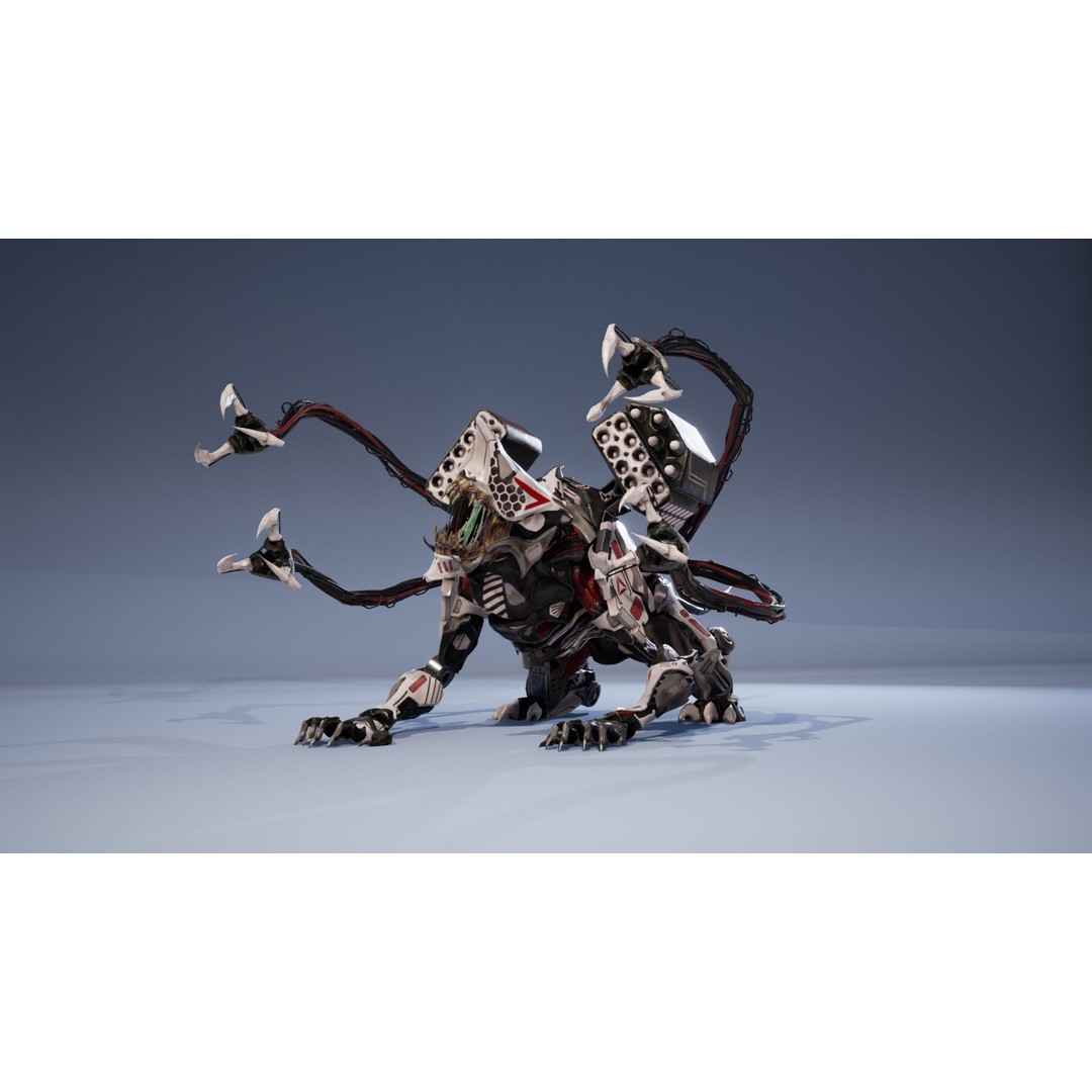 SciFi Beast Ghoul 3D Model – Low Poly Animated Character, FBX - View 16