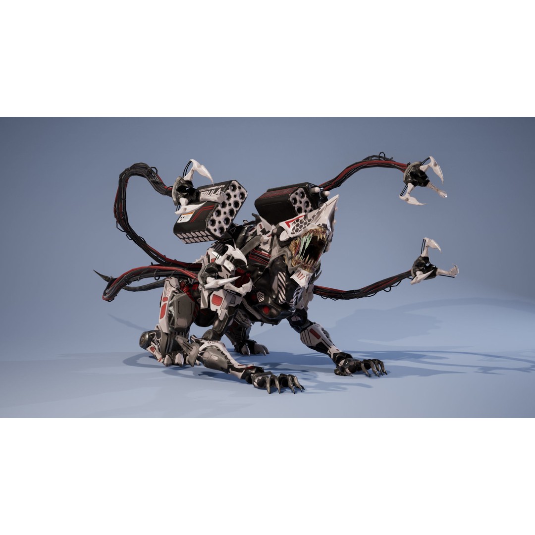 SciFi Beast Ghoul 3D Model – Low Poly Animated Character, FBX - View 17