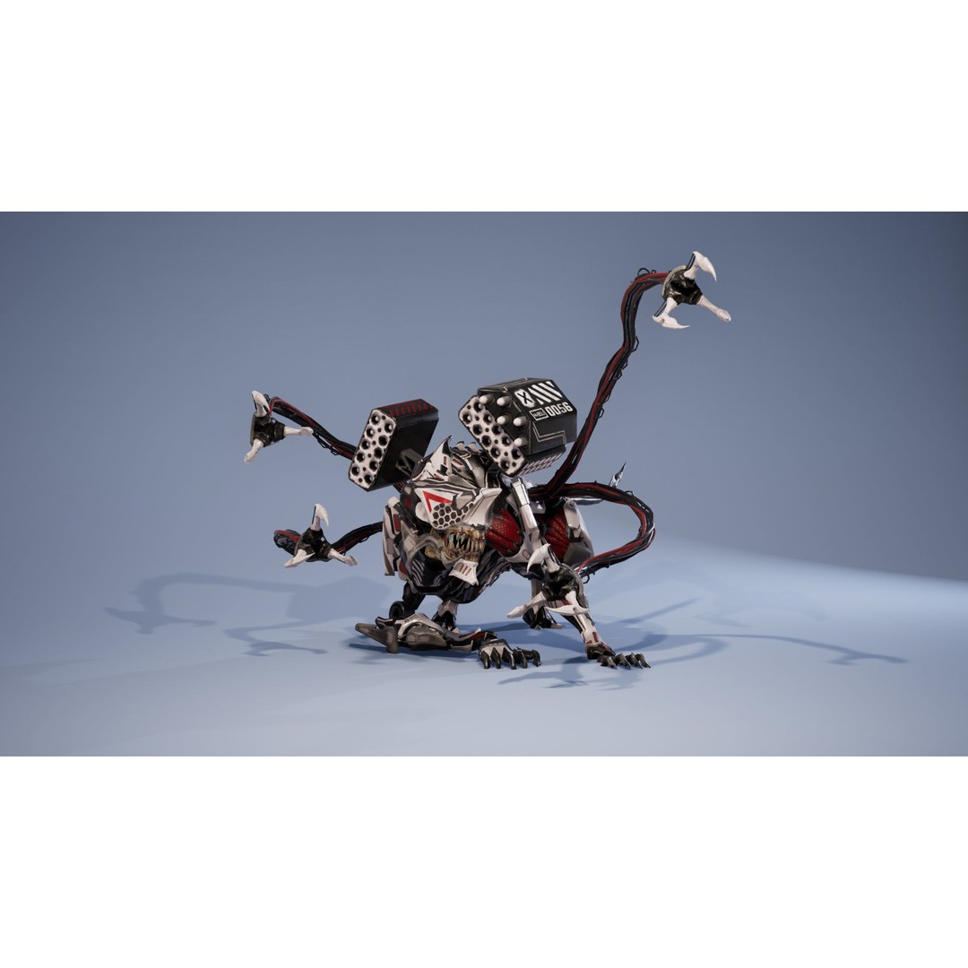 SciFi Beast Ghoul 3D Model – Low Poly Animated Character, FBX - View 18