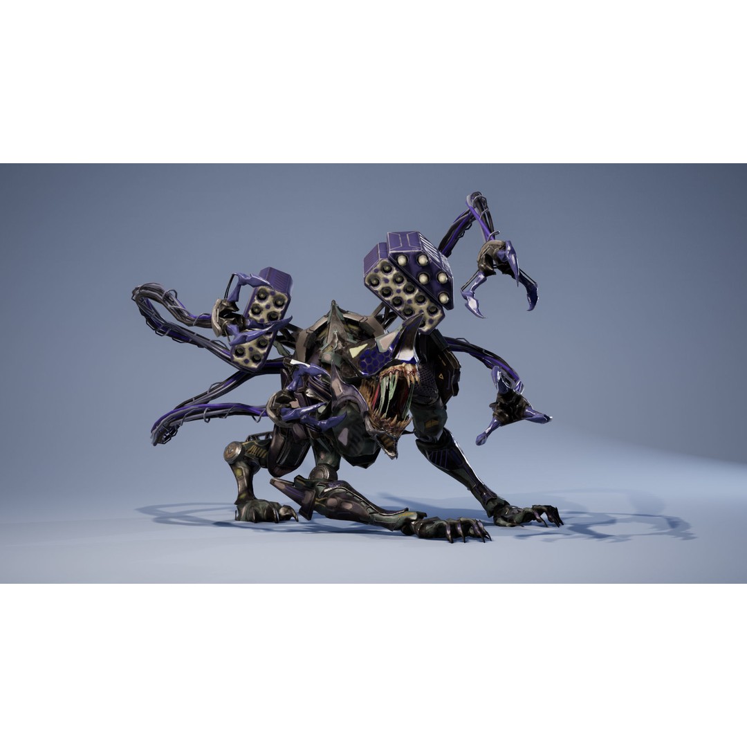 SciFi Beast Ghoul 3D Model – Low Poly Animated Character, FBX - View 19