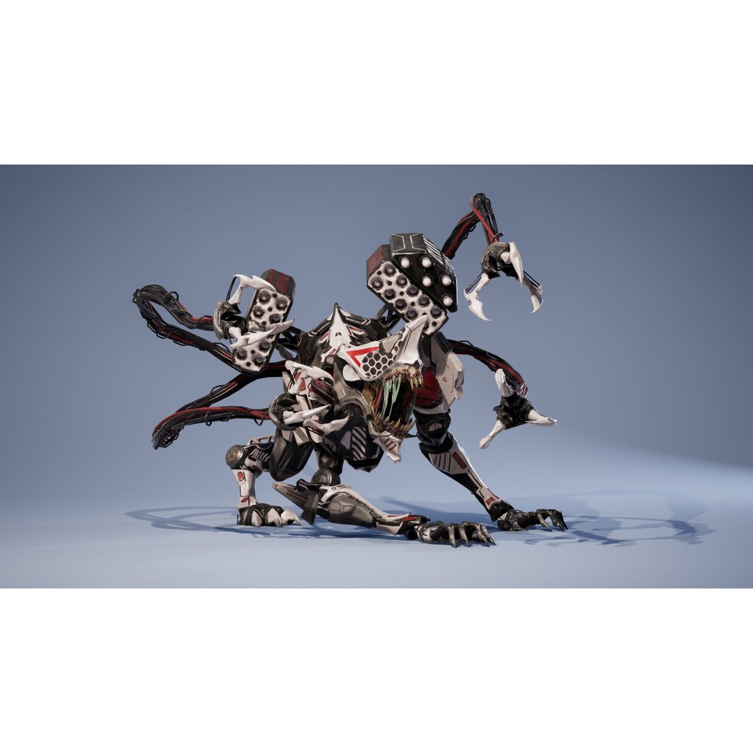 SciFi Beast Ghoul 3D Model – Low Poly Animated Character, FBX - View 20